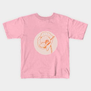 Poppy Pop Art (Orange and Pink) Kids T-Shirt